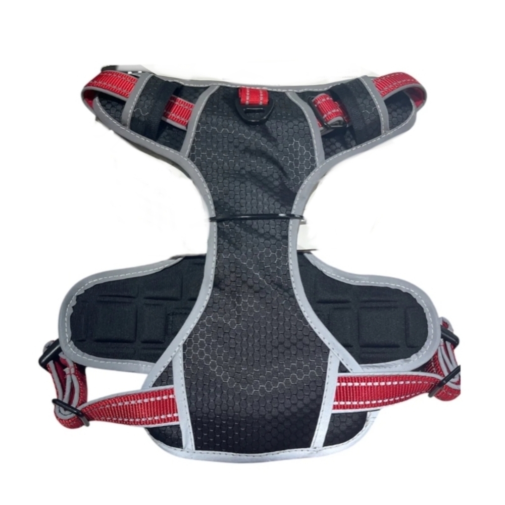 NWOT SPYDER DOG HARNESS reflective utility harness black and red XS